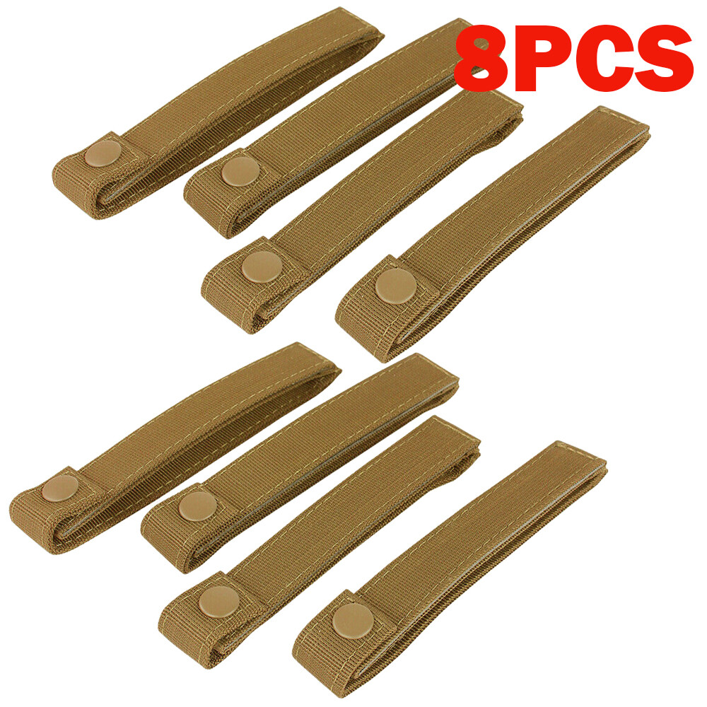 8 Pcs 6" MOD MOLLE PALS Modular Web Gear Replacement Tie Straps Brown