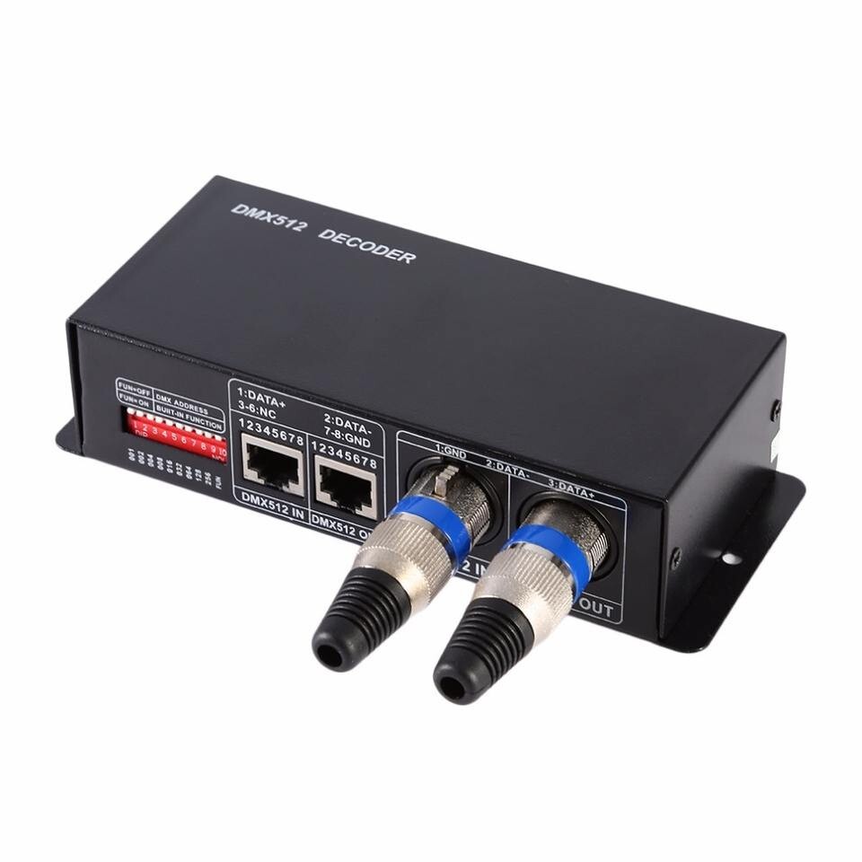 DMX 512 4CH x 8A Decoder LED Controller 4 Channel Driver RGBW LED Tape DC12V 24V
