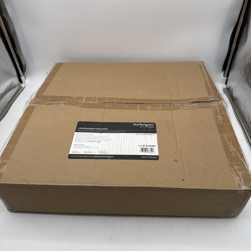 NEW StarTech 2 Post Vented Server Rack Shelf Mount Up to 75 lb. CABSHF2POSTV2