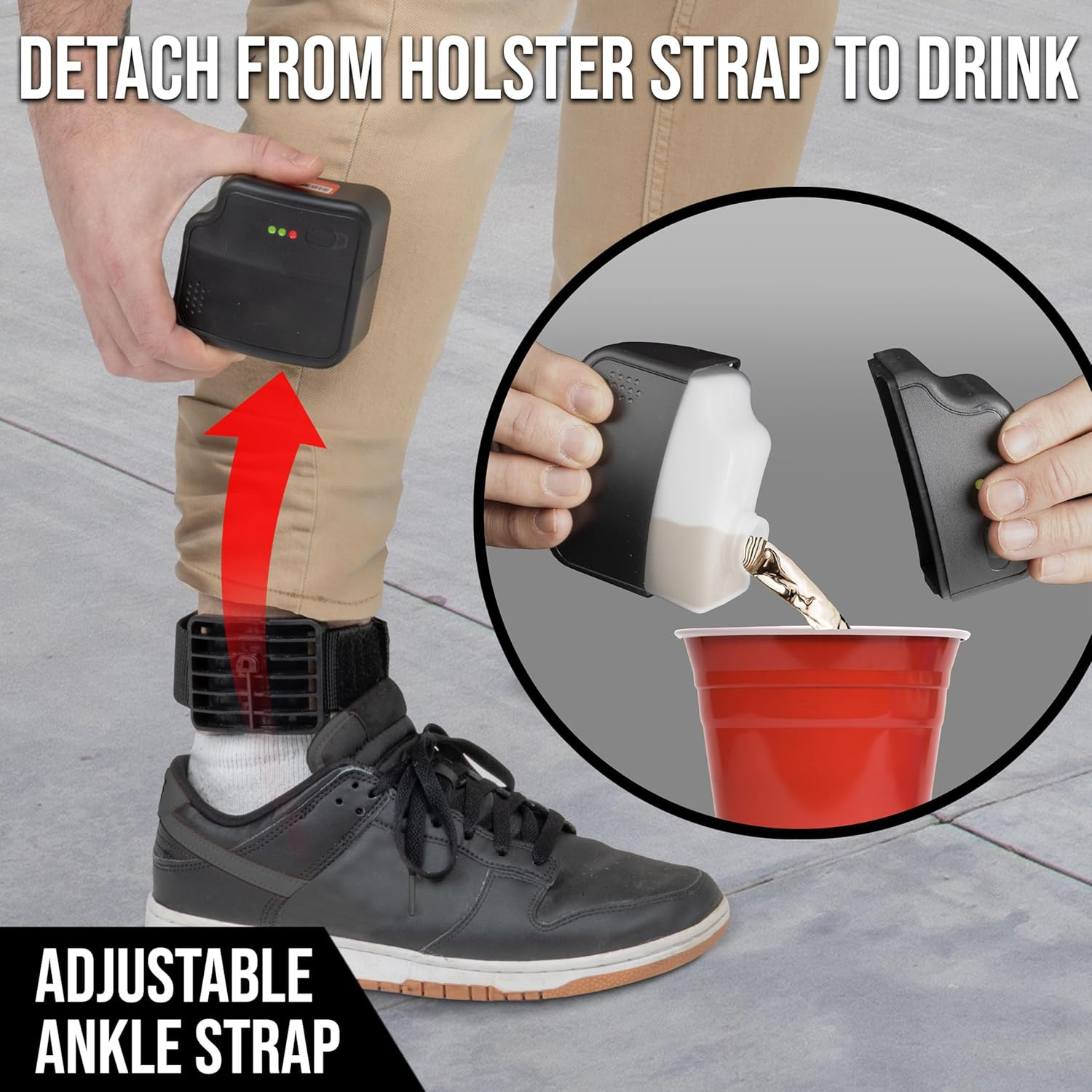 Ankle Monitor Flask (5 Oz) - Hidden Alcohol Flask - Funny Liquor Gift for House