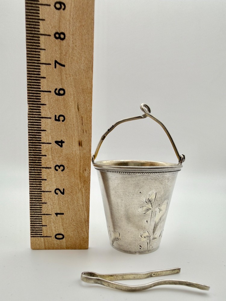 Antique Russian 84 Silver Tea Strainer Imperial Solid Silver Marked Rare!