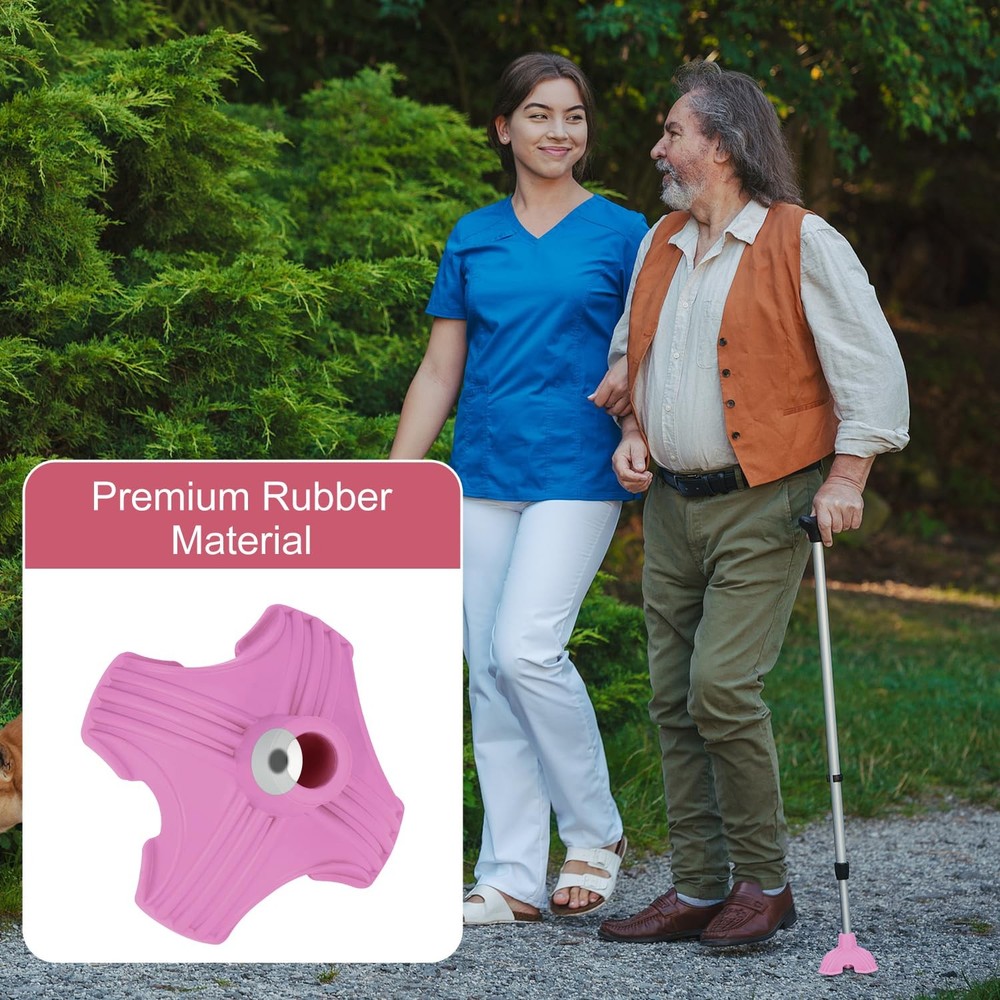 Cane Tips, Self Standing Quad Base Replacement for Walking and Folding Canes,...