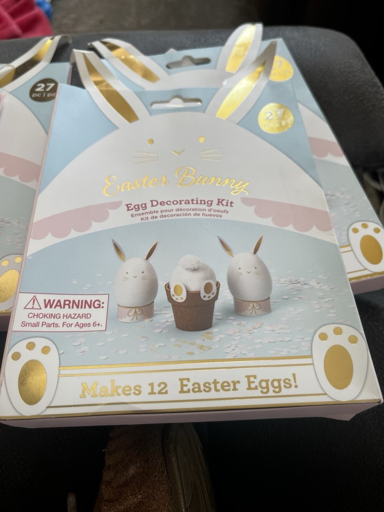 Easter Bunny Egg Decorating Kit - 5 Kits Each Decorates 12 Eggs