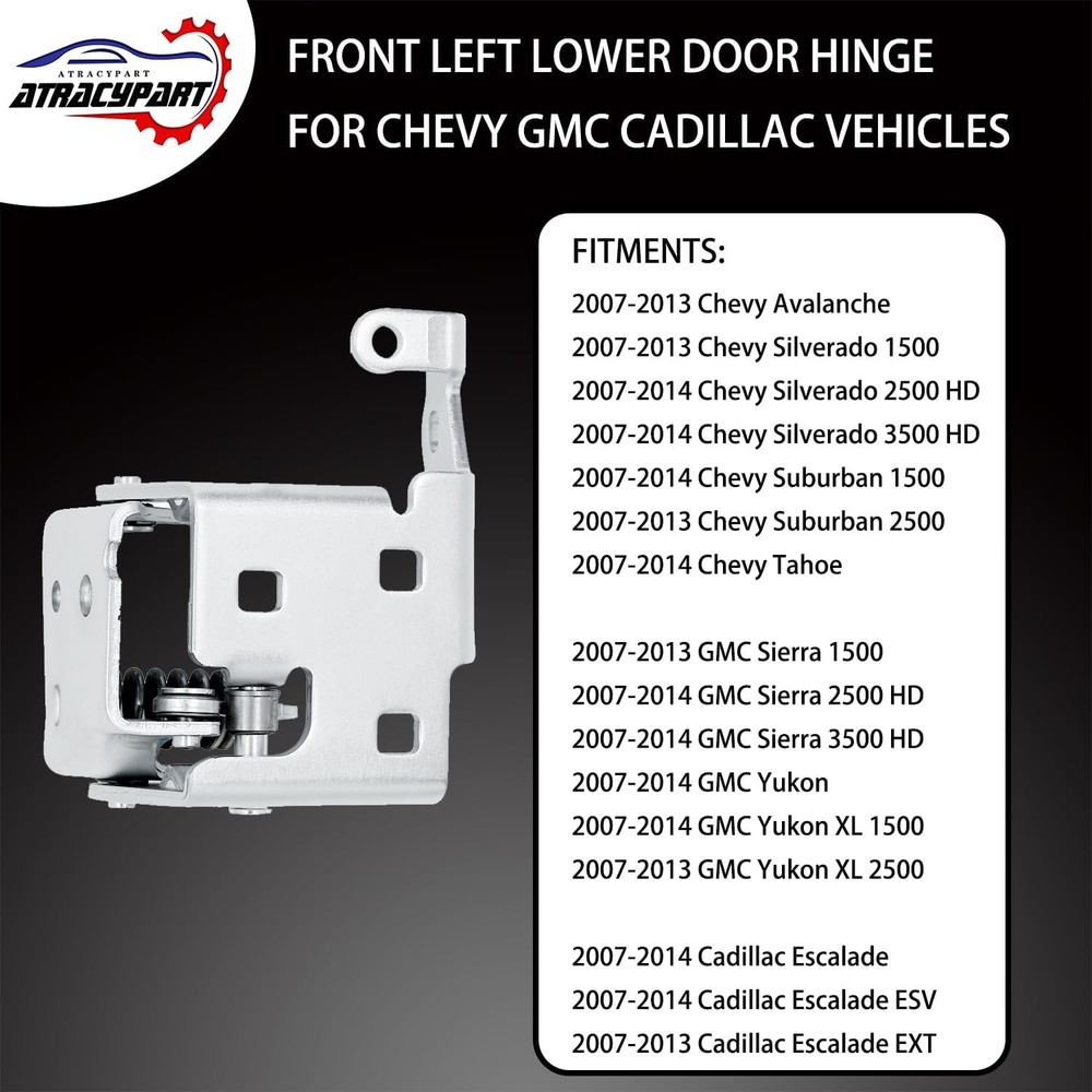 Lower Door Hinge Front Left Driver Side | for 2007-2014 Chevy