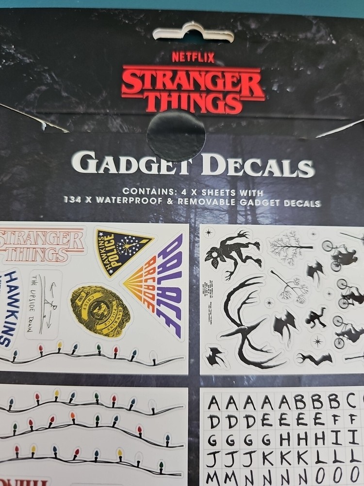 NIP Netflix Stranger Things Gadget Decals Paladone Includes 134 Decals