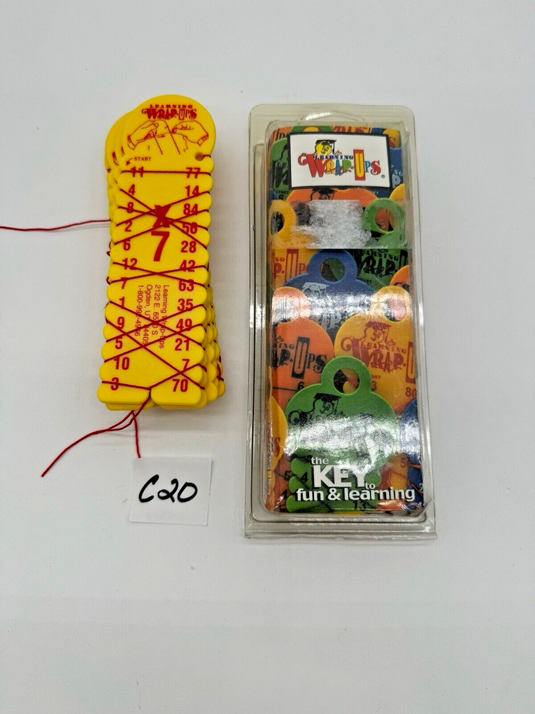 Learning Wrap-Ups For Basic Math Facts Yellow with Instructions NEW NIB Set of 2