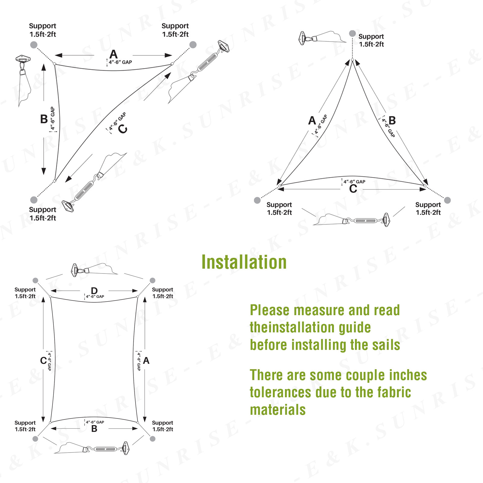 Waterproof Shade Sail Patio Awning Outdoor Garden Pool Sun Canopy Shelter Cover.