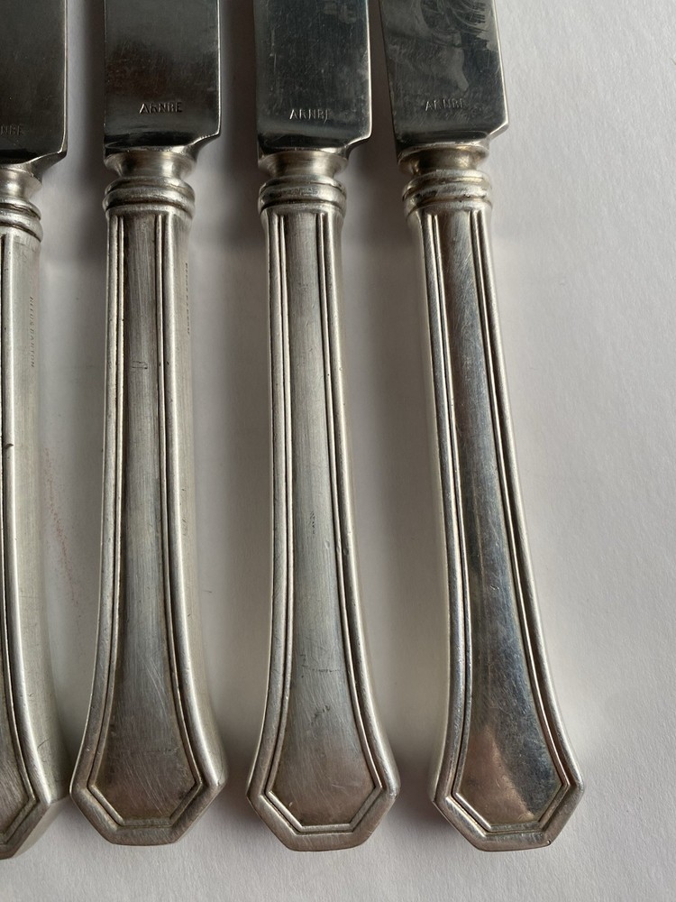 Reed & Barton 6 Dinner Knives Silverplate Flatware