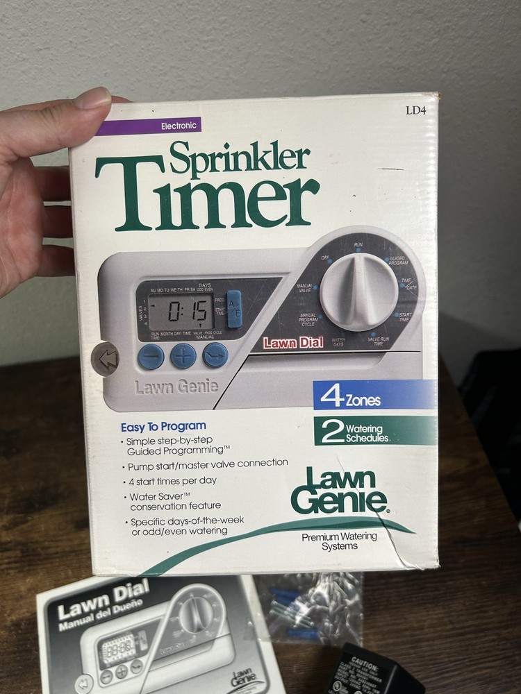 Lawn Genie Lawn Dial LD4 4 Zone Irrigation Timer Sprinkler Timer Controller