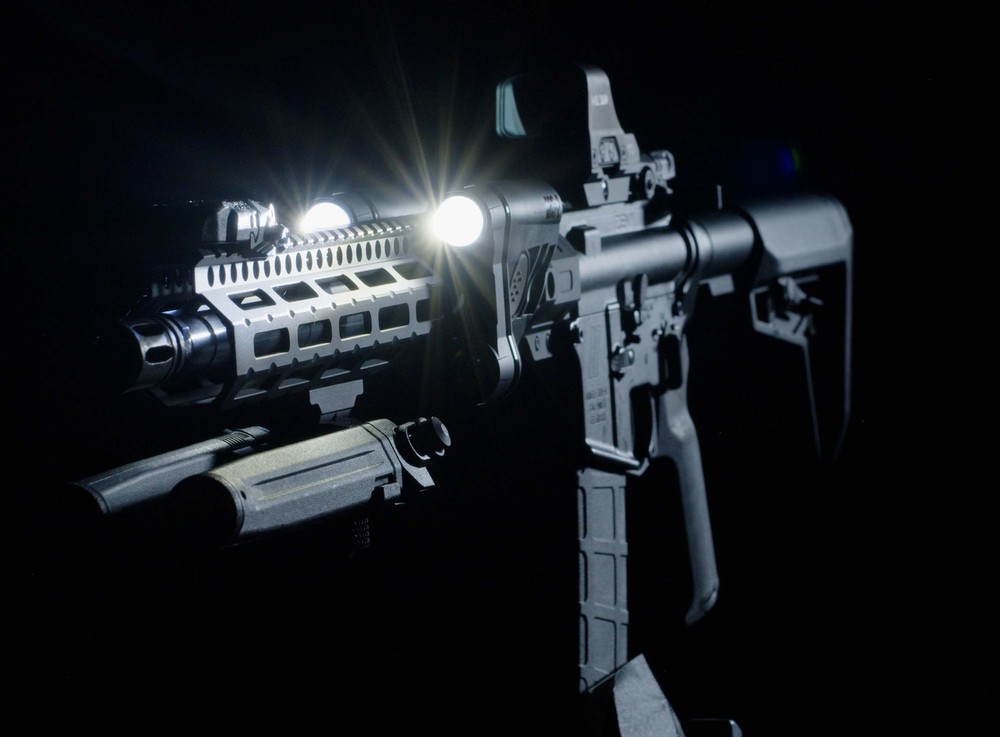 ZeroBlindSpot 0BS-2 IR + White Rechargeable LED Weapon Light, Black, Small, 0002