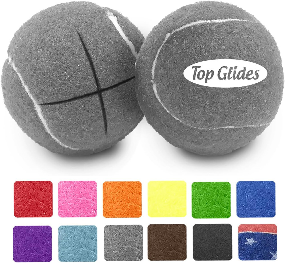 Precut Walker Tennis Ball Glides (Gray)
