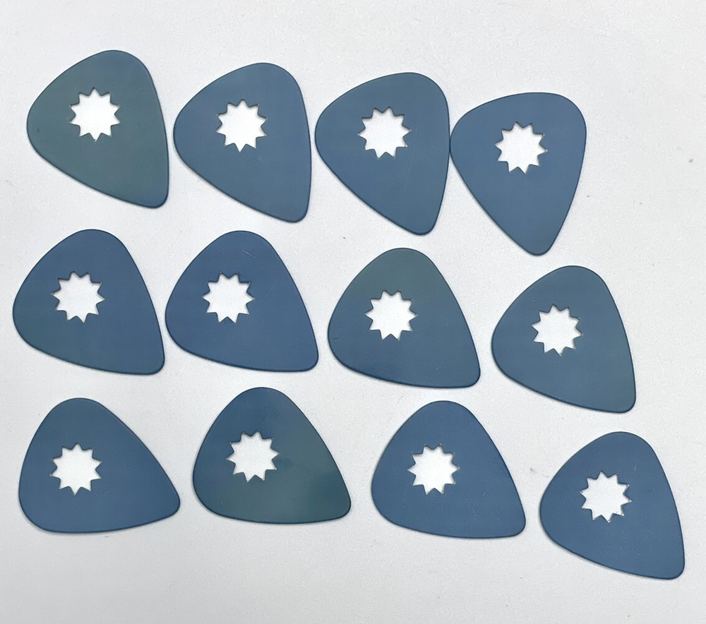 Everly Star Guitar Picks 12 Pack 1.00mm Blue