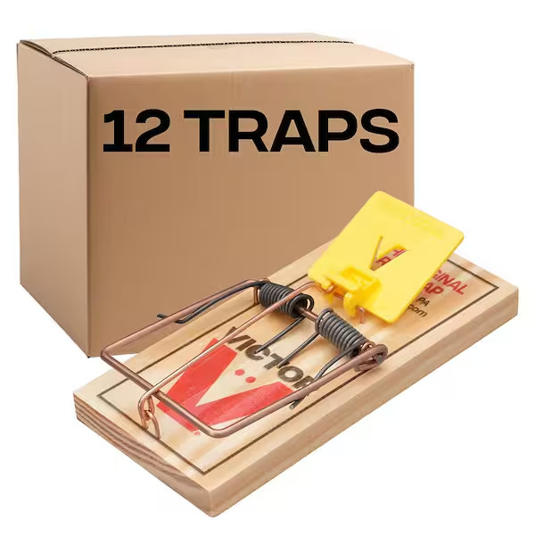Victor Professional Expanded Trigger Rat Trap 12 Pack Easy Snap Kill