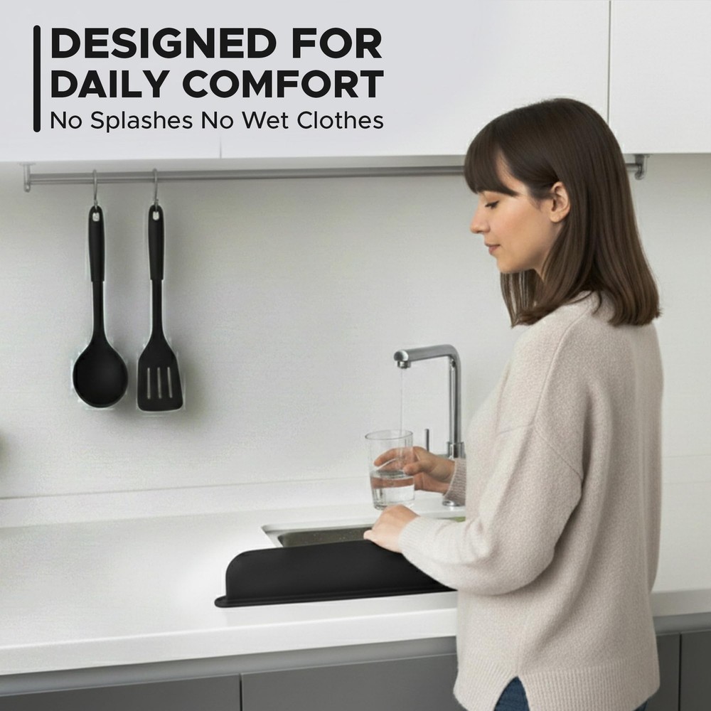 Silicone Sink Splash Guard | Water Splash Guard Backsplash Protector for Kitc...