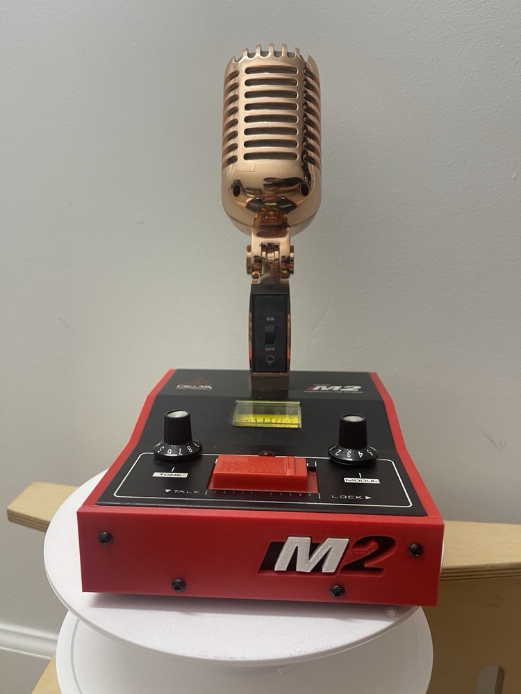 Custom Base Front Panel RED For DELTA M2 DYNAMIC POWER BASE MICROPHONE CB MIC