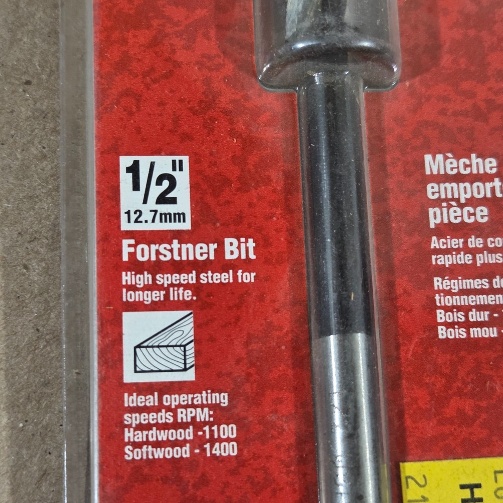 Forstner Bit 1/2" Vermont American