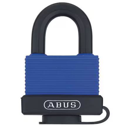 Abus 70Ib/45 Ka Padlock, Keyed Alike, Standard Shackle, Rectangular Brass Body,