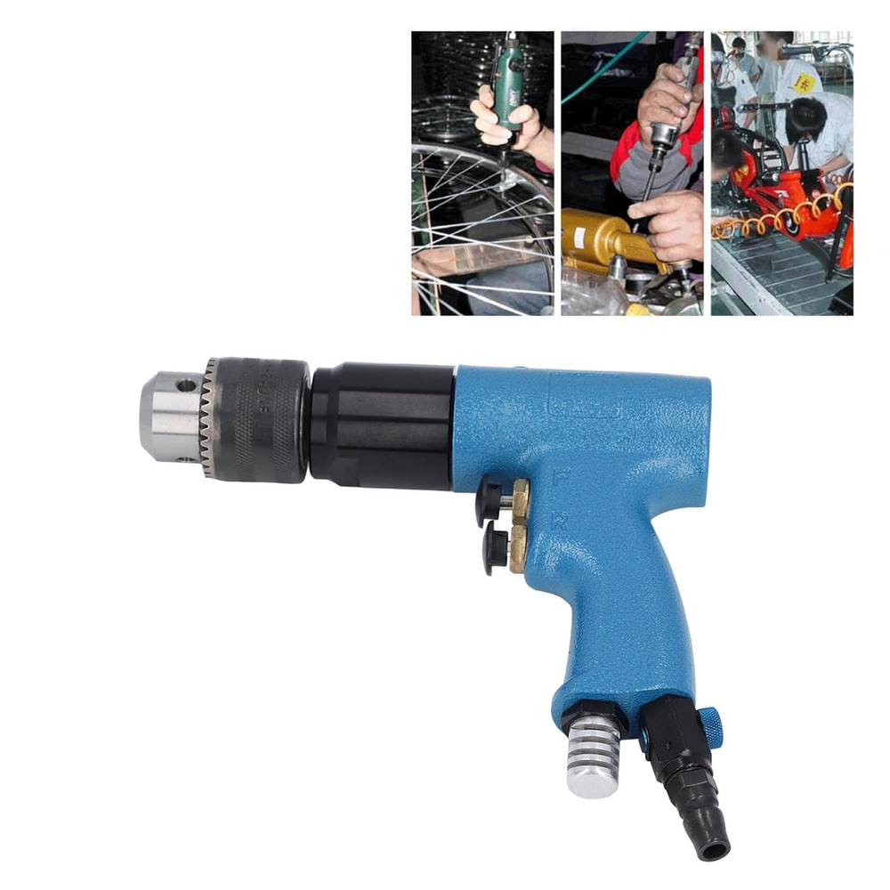 Versatile Adjustable Speed Pneumatic Drill with Side Exhaust for All Tasks