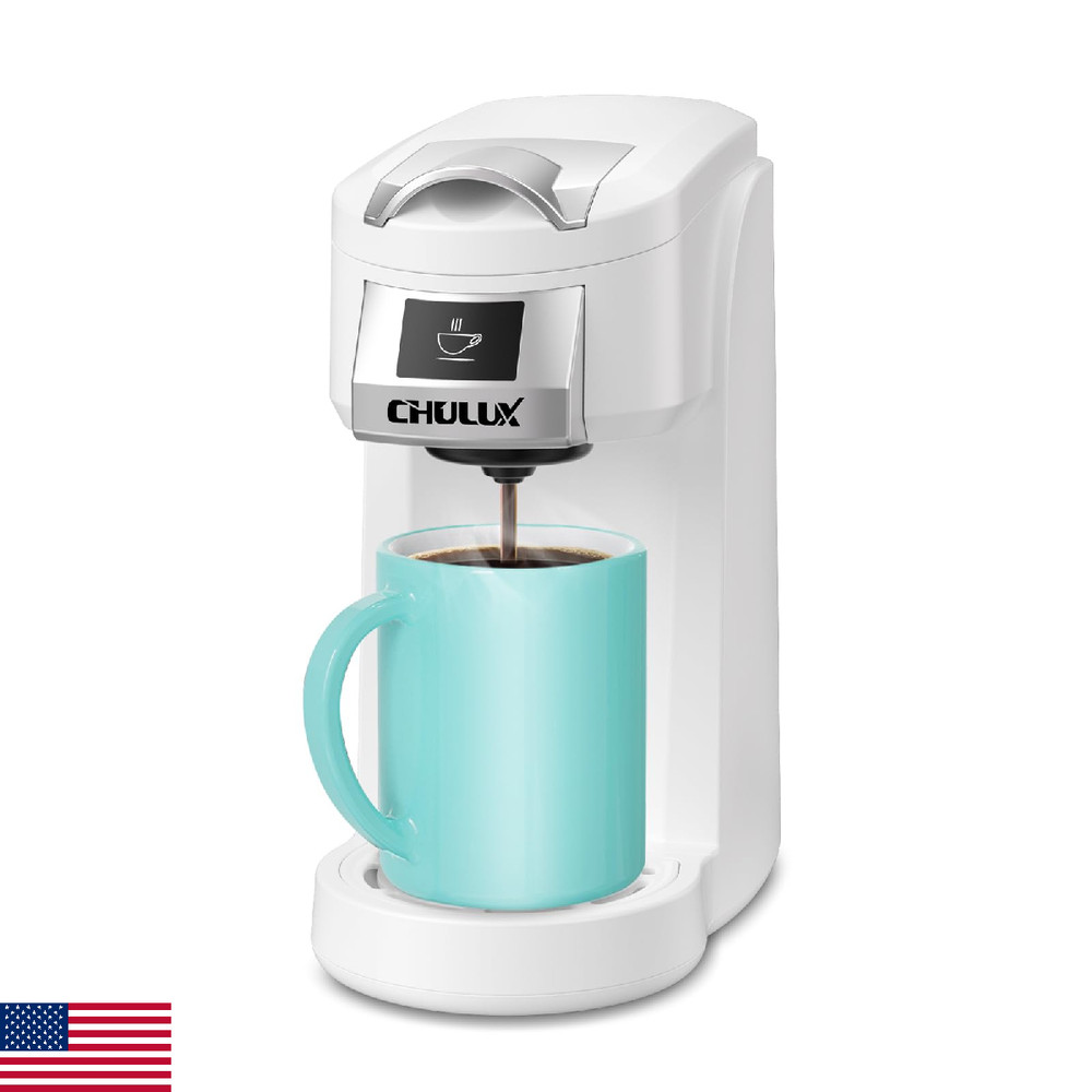 CHULUX Classic Single Serve Coffee Maker for K Cup, One Button Easy Coffee Machi