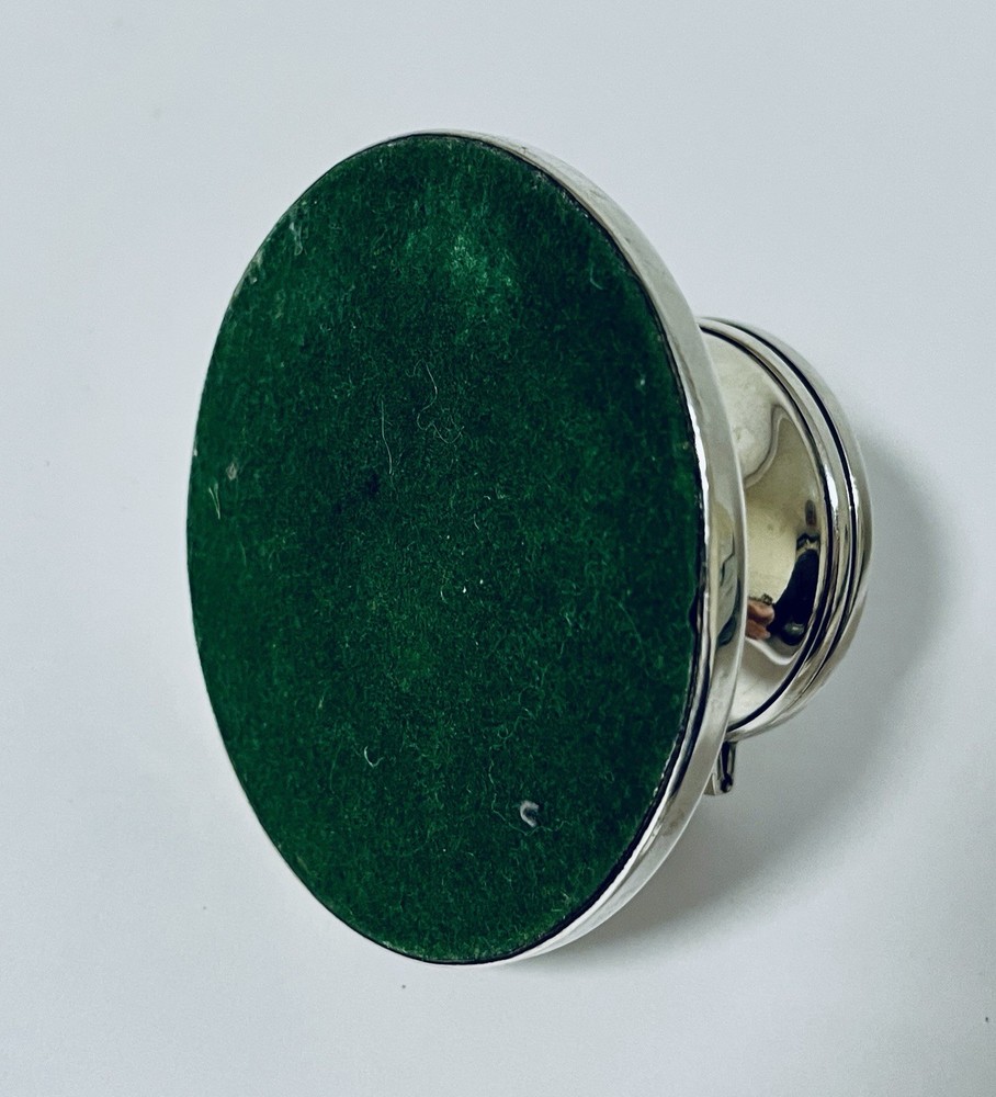 Solid Sterling Silver Capstan Inkwell with Liner