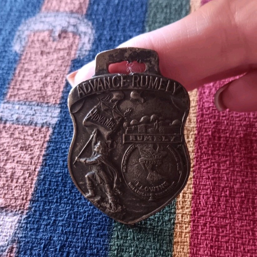 Advance-Rumely Oil Pull Watch Fob Very Rare Antique Advertising Promotional