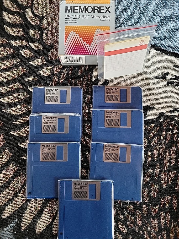 Memorex 3.5” Microdisks 7 Count New Open Box Missing 3