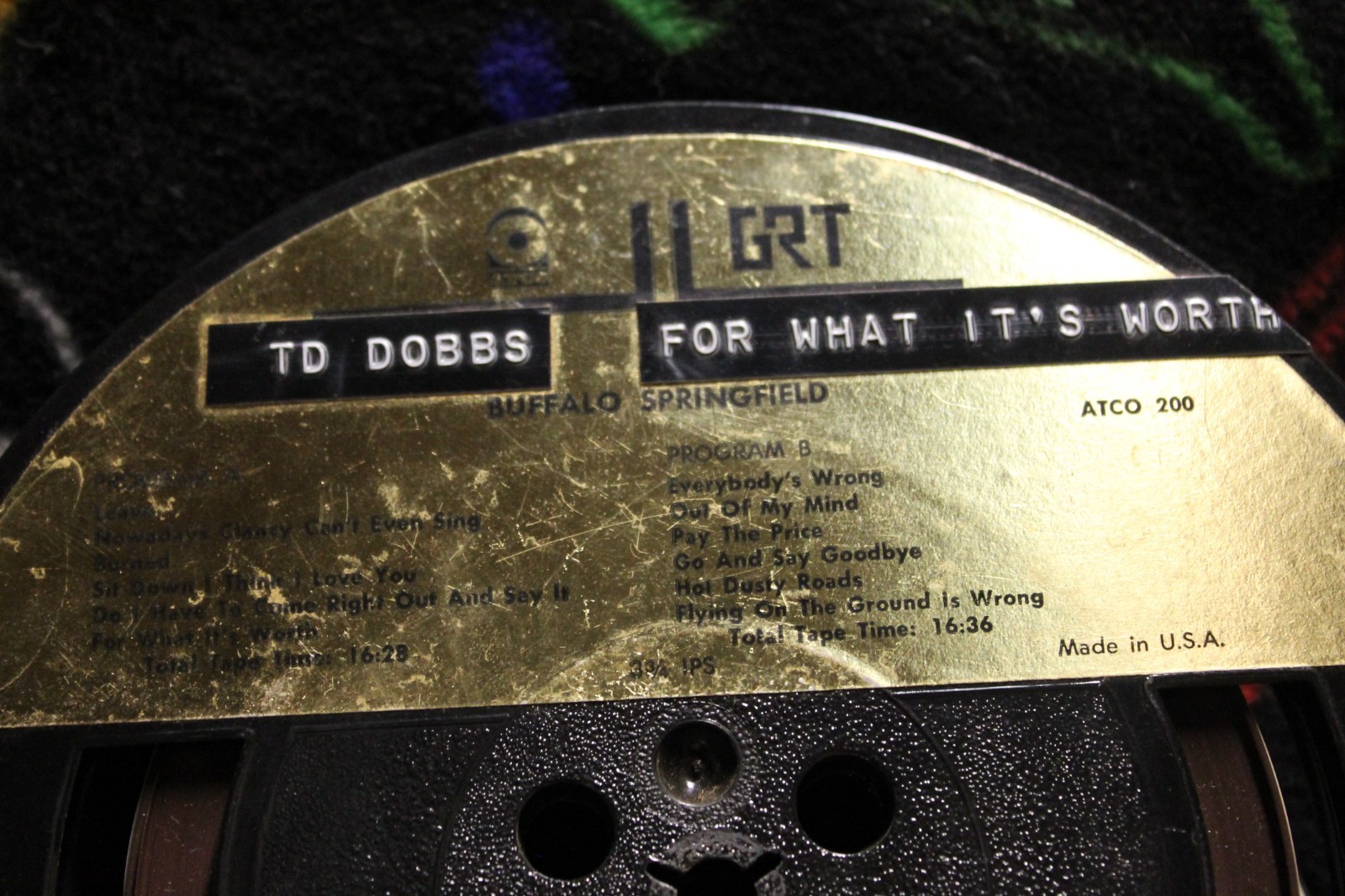 BUFFALO SPRINGFIELD 1966 Reel-To-Reel 3 3/4 ips 4-TRACK Tape CSNY Neil Young