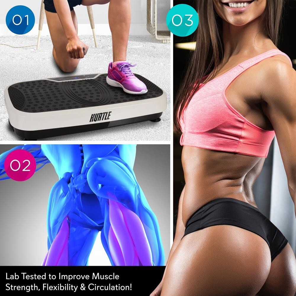 Hurtle Standing Vibration Fitness Machine -Vibrating Platform Exercise & Workout