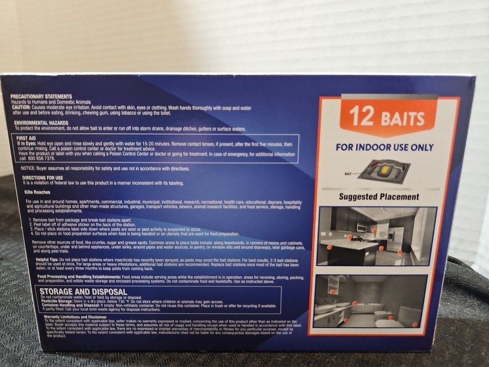 Homeplus Pic Roach Control System Value Packs 2 Boxes 24 Bait Stations Pest NEW