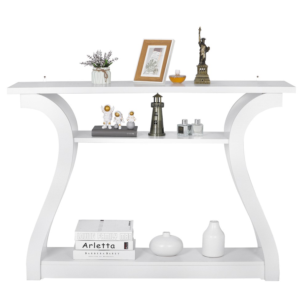 47" Console Table Accent Side Stand Sofa Entryway Hall Display Storage 3 Colors