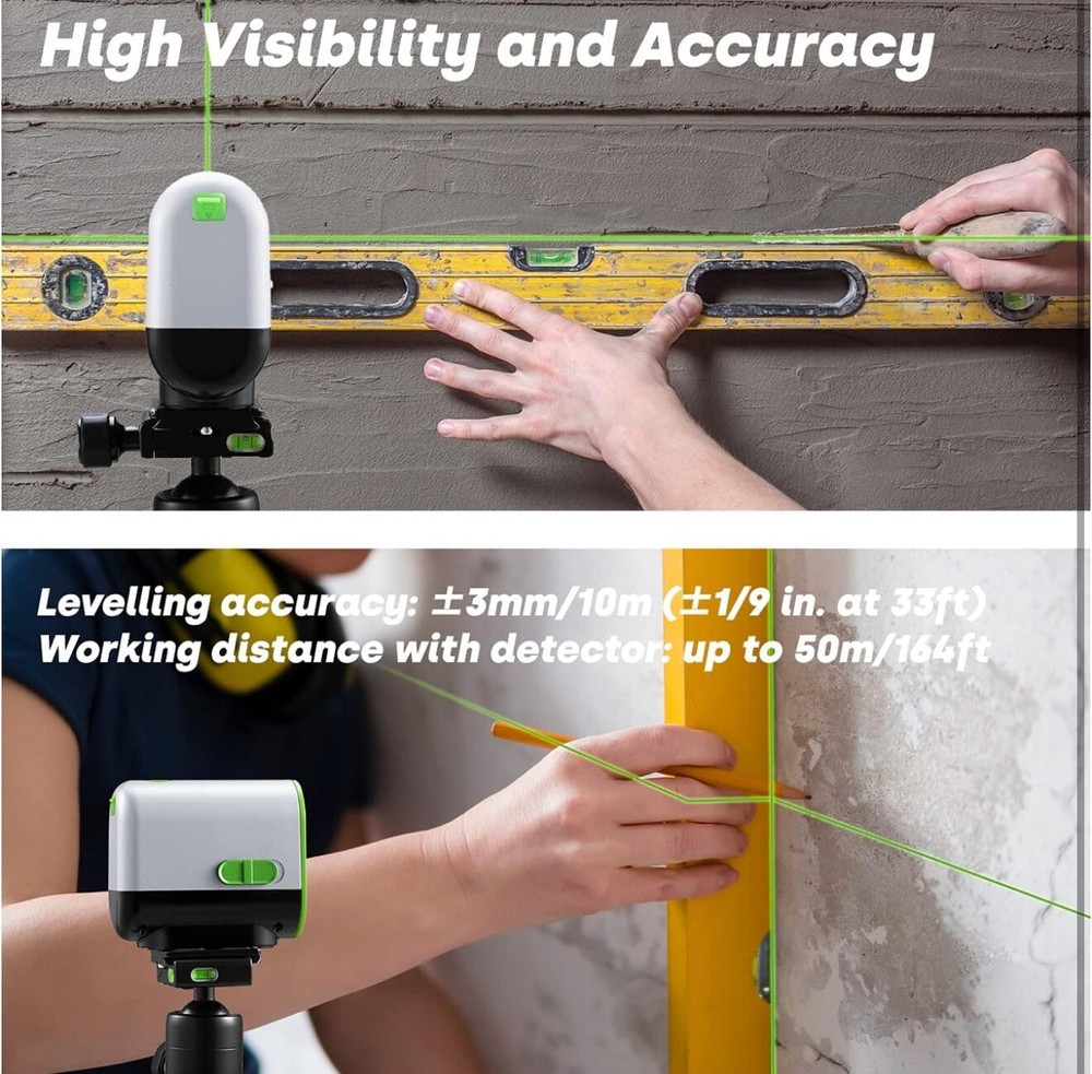 ENVENTOR Green Laser Level, Self Leveling Laser Level, Horizontal & Vertical Cro
