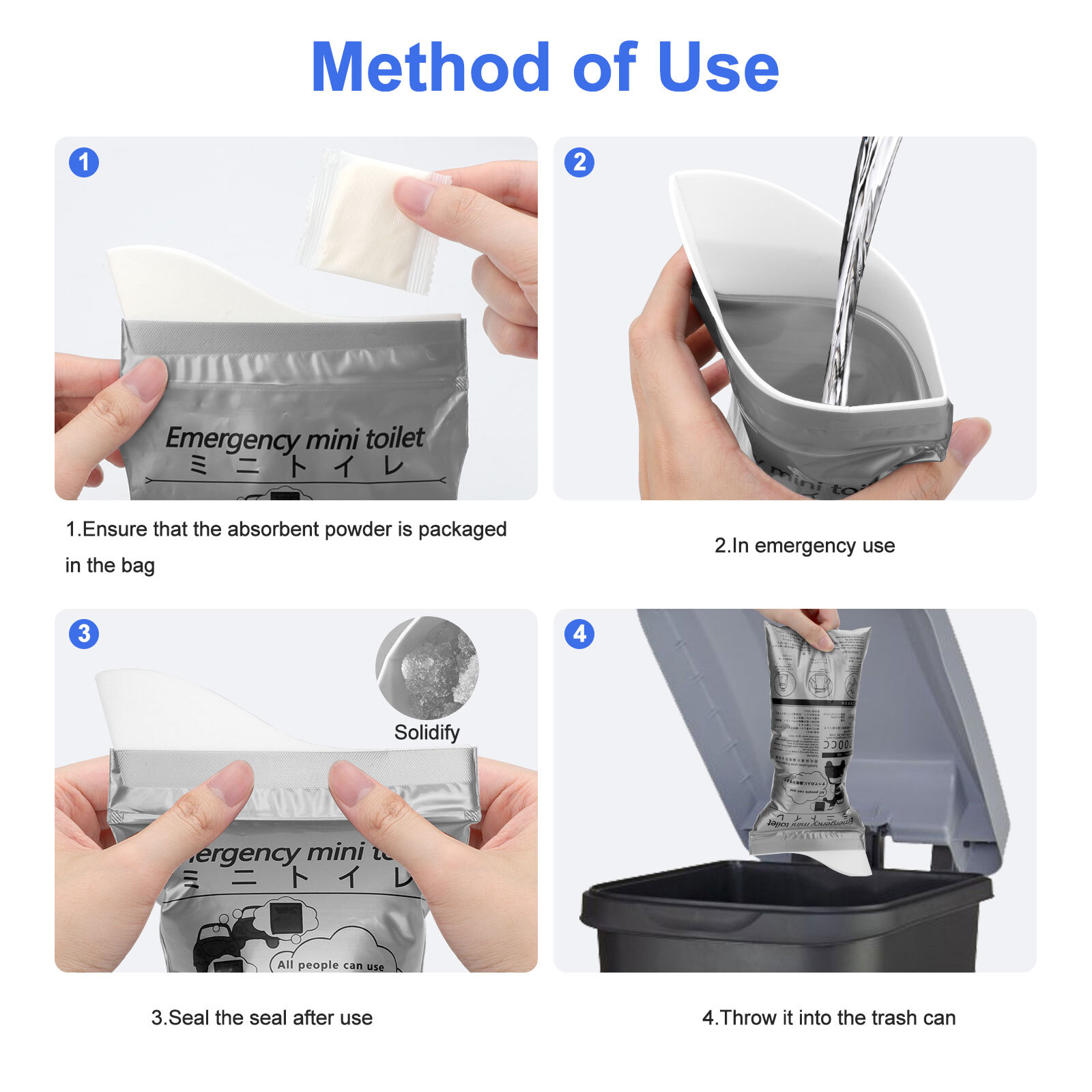 20pcs Disposable Emergency Urinal Vomit Bag Portable Camping Travel Pee Bags