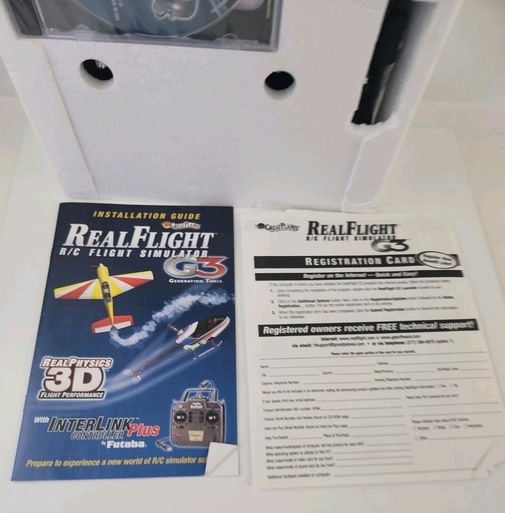 RealFlight R/C flight simulator G3 Interlink controller Plus by Futaba 3D +