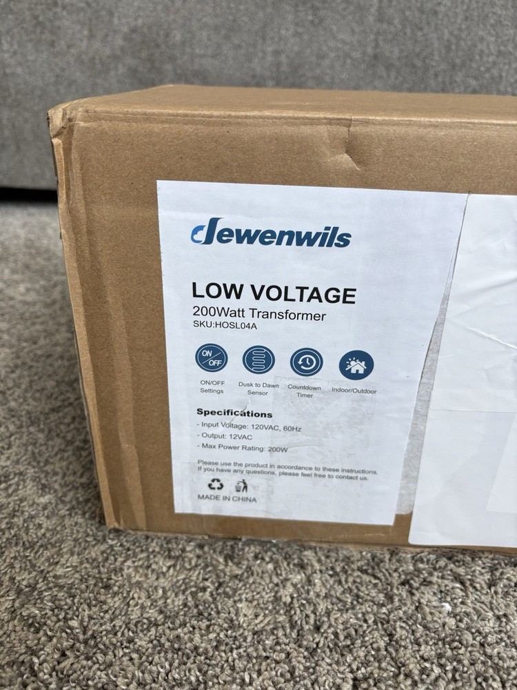 200W Low Voltage Landscape Lighting Transformer with Timer and Photocell Sensor