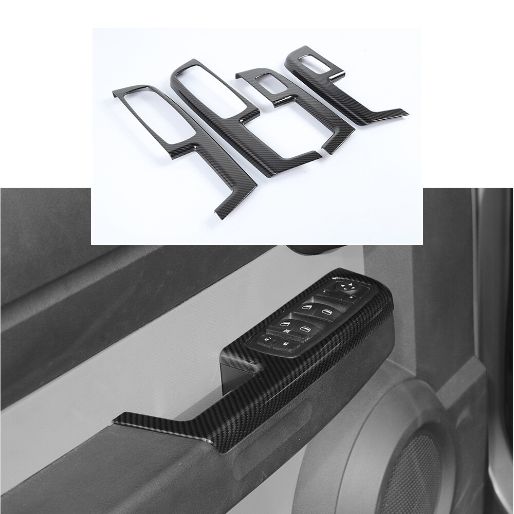 Window Lift Switch Button Adjust Panel Cover Trim For Dodge Nitro 2007-12 Carbon