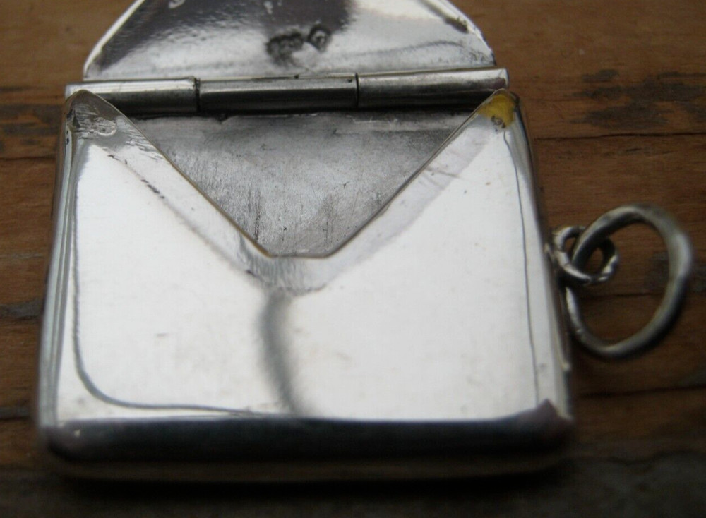 Edwardian Style Hallmarked Sterling Silver Envelope Stamp Case Box Holder