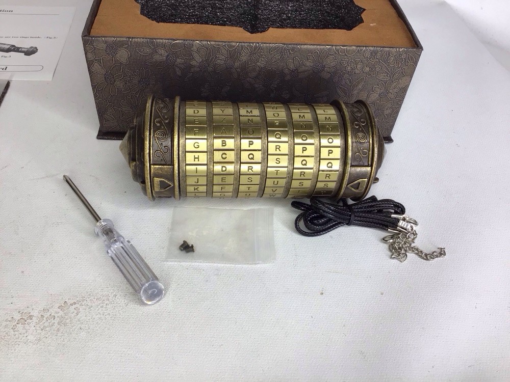 I Love U Da Vinci Code Mini Cryptex Creative Lock. NOB