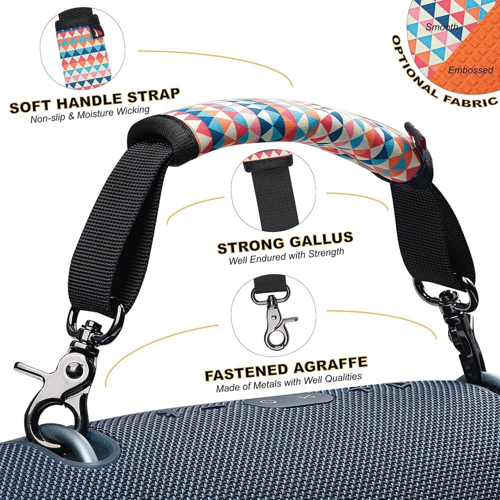 JBL Speaker Handle Strap & Shoulder Belt Replacement, Adjustable Blue