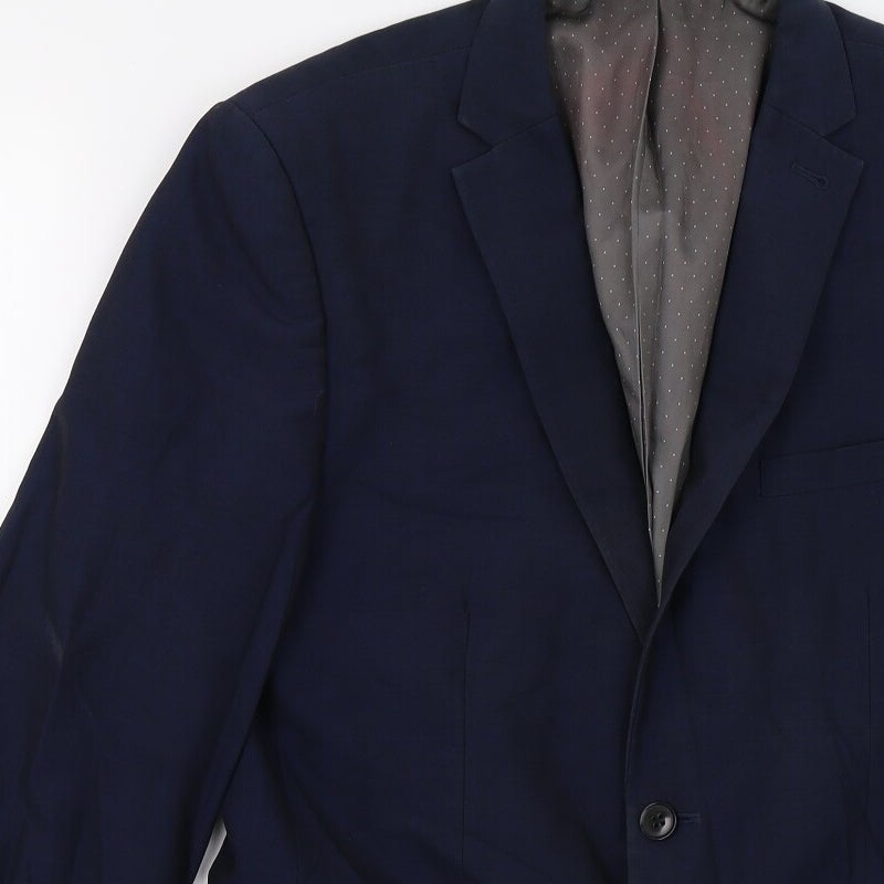 NEXT Mens Blue Wool Blend Suit Jacket Size 40