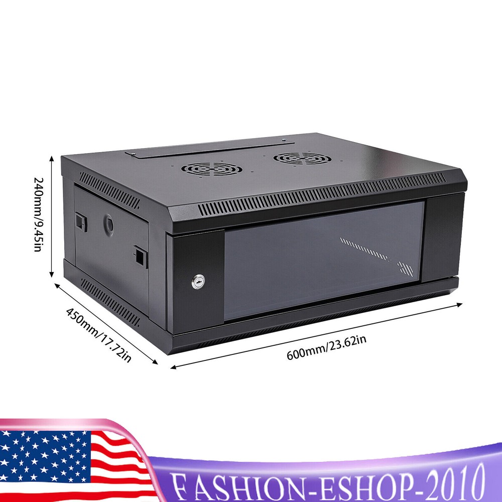 4U Server Cabinet Case Wall Mounted Network Server Data Cabinet Enclosure Rack