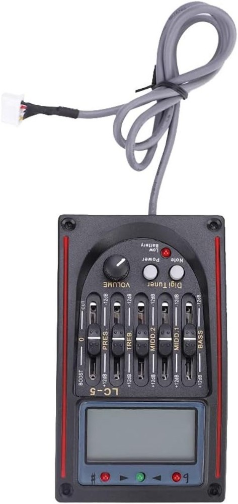 Acoustic Guitar Preamp with LCD and 5-Band Equalizer Functionality