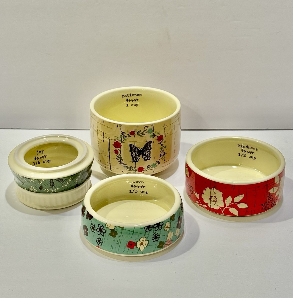 Stoneware Stackable Measuring Cup Set Designed By Eclectic Artist Amylee Weeks