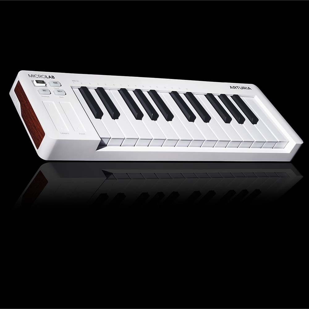 Arturia MicroLab mk3 White Ultra-Compact MIDI Controller with Case