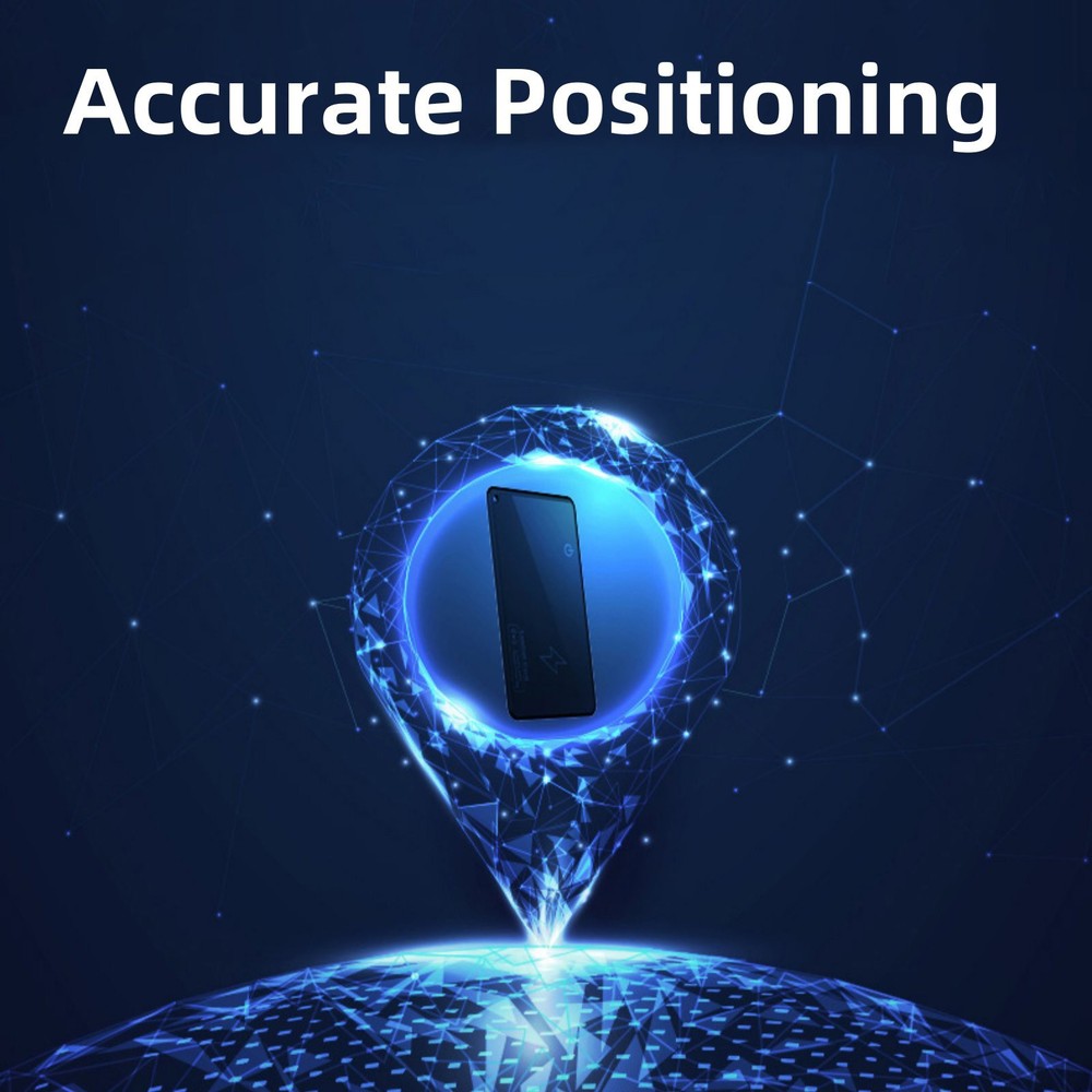 Black Wireless Charging Smart Card Tracker ABS Wallet Tracker Tracking Device