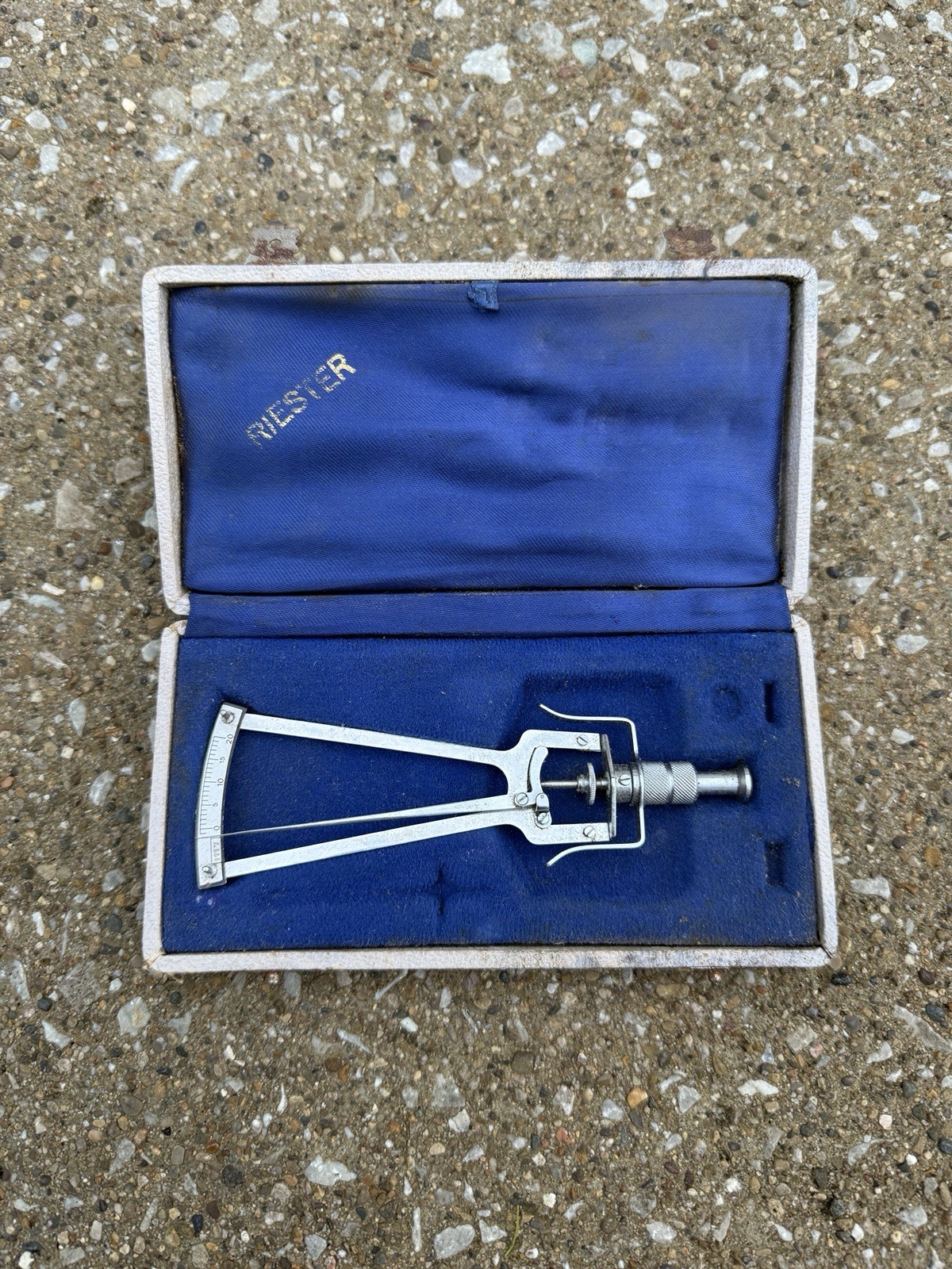 Vintage Riester Schiotz Tonometer for Optometry, in Case