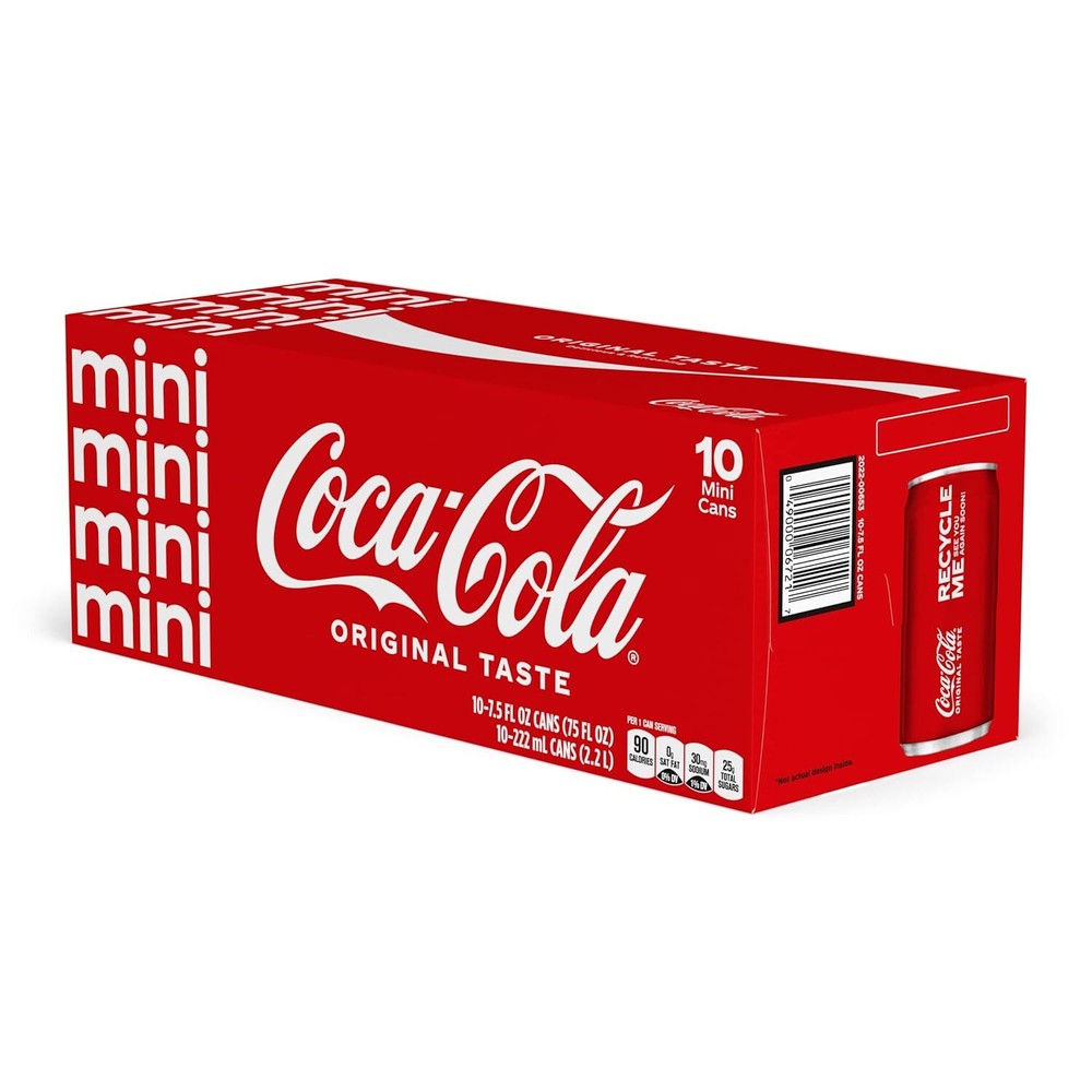 :.Coke🥤Mini-Can 7.5 oz, 10 pack.: