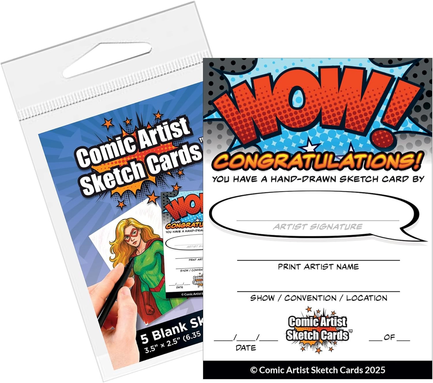 🔥Premium Artist Sketch Blank Trading Cards 2.5"x 3.5" - 32pt Thick - 5 Cards🔥