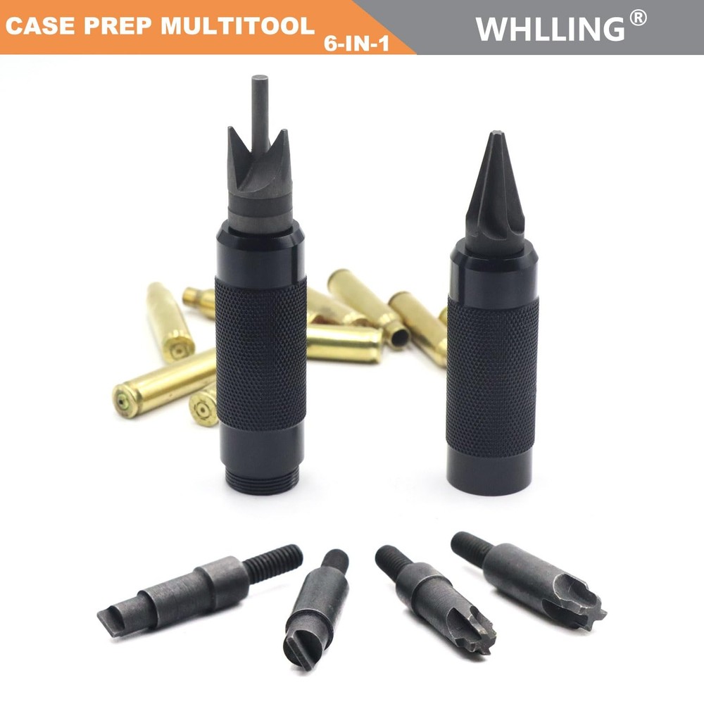 Case Prep Multitool, Chamfer Deburring Hand Tools for Reloading, Black