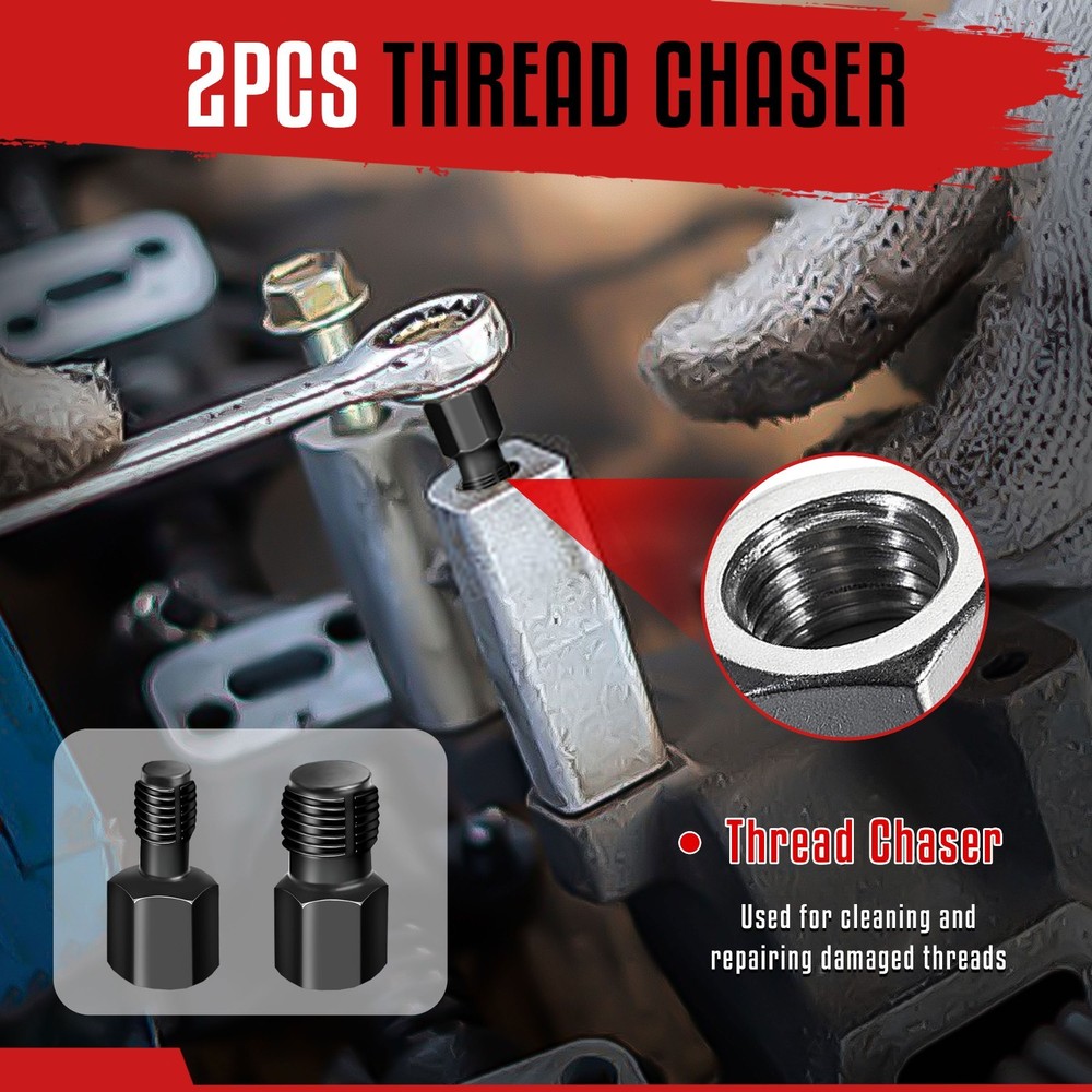 5-Piece Offset O2 Sensor Wrench Removal Tool and Thread Chaser Tool Kit