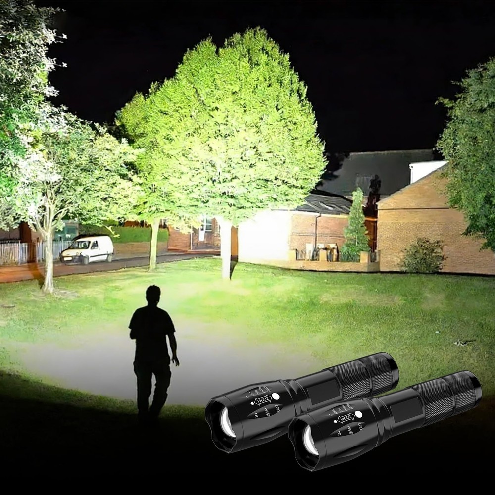 BESTSUN LED Flashlight 2 Pack, Small Flashlights Powerful High Lumens 5 Modes...